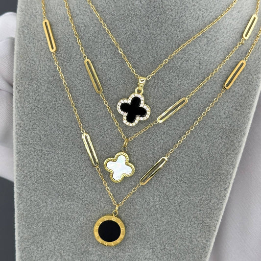 Necklace, 18K Gold Plated Steel
