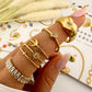 Heart Finger Ring, 18K Gold Plated Steel