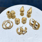 Teardrops Earrings, 18K Gold Plated Steel