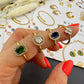 Finger Ring, 18K Gold Plated Steel
