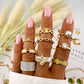 Bee Finger Ring, 18K Gold Plated Steel