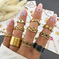 Finger Ring, 18K Gold Plated Steel