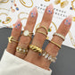 Finger Ring, 18K Gold Plated Steel