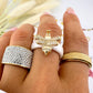 Bee Finger Ring, 18K Gold Plated Steel