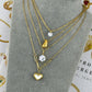 Necklace, 18K Gold Plated Steel