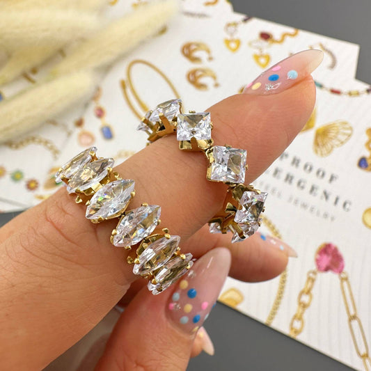 Finger Ring, 18K Gold Plated Steel