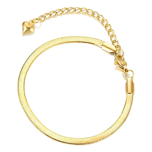 Bracelet, 18K Gold Plated Steel