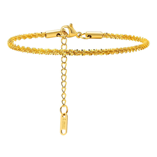 Bracelet, 18K Gold Plated Steel