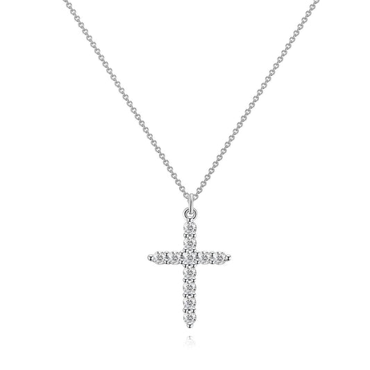 Crosses Necklace, 18K Gold Plated Steel