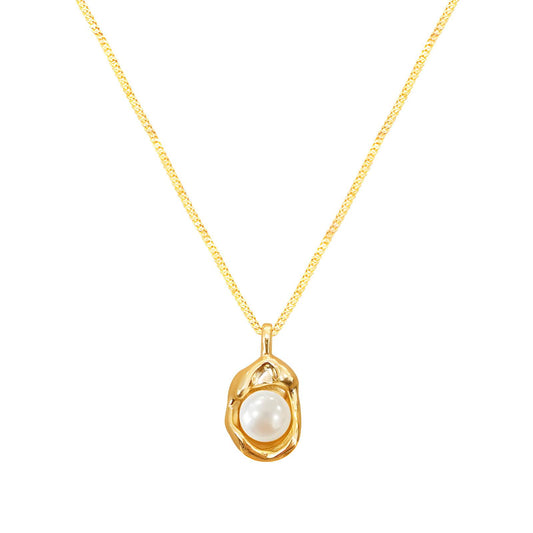 Necklace, 18K Gold Plated Steel