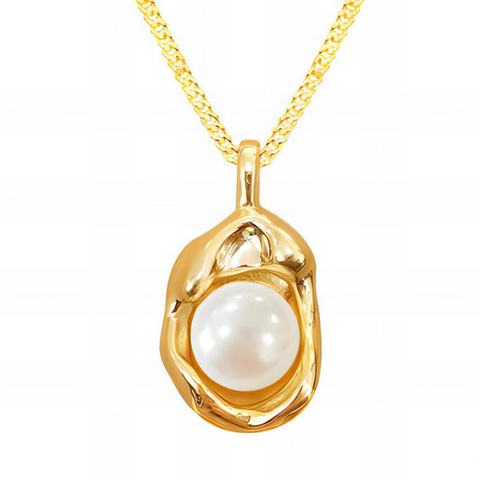 Necklace, 18K Gold Plated Steel
