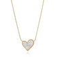 Heart Necklace, 18K Gold Plated Steel