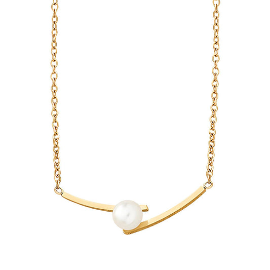 Necklace, 18K Gold Plated Steel