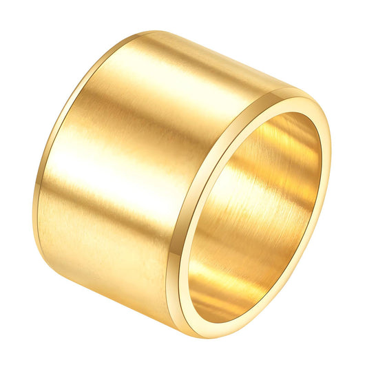 Finger Ring, 18K Gold Plated Steel