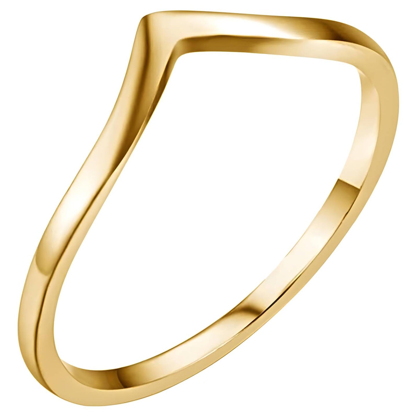 Finger Ring, 18K Gold Plated Steel