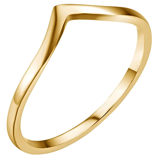 Finger Ring, 18K Gold Plated Steel