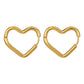 Hearts Earrings, 18K Gold Plated Steel