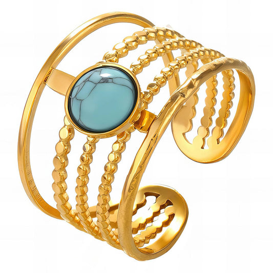 Finger Ring, 18K Gold Plated Steel