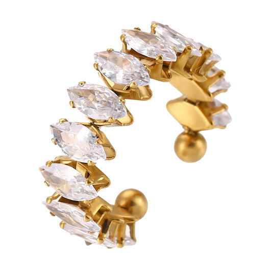 Finger Ring, 18K Gold Plated Steel