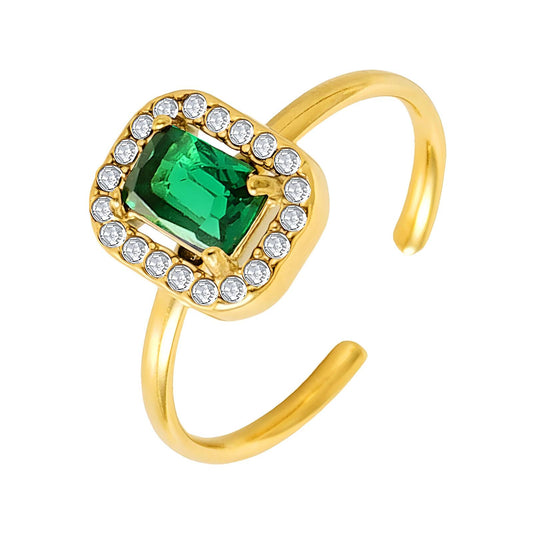 Finger Ring, 18K Gold Plated Steel