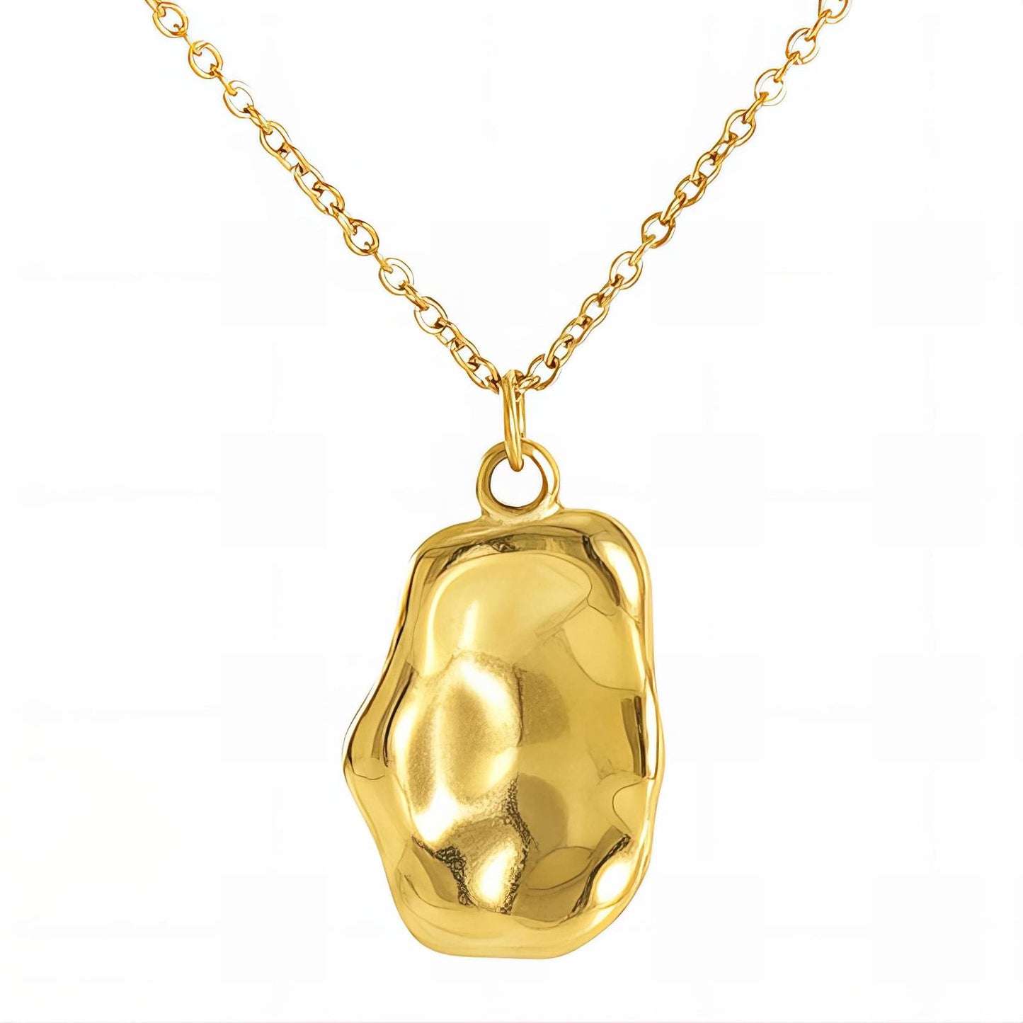 Necklace, 18K Gold Plated Steel