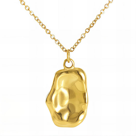Necklace, 18K Gold Plated Steel