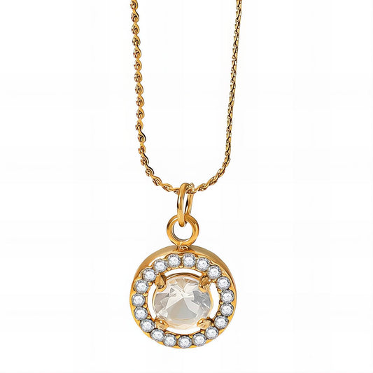 Necklace, 18K Gold Plated Steel