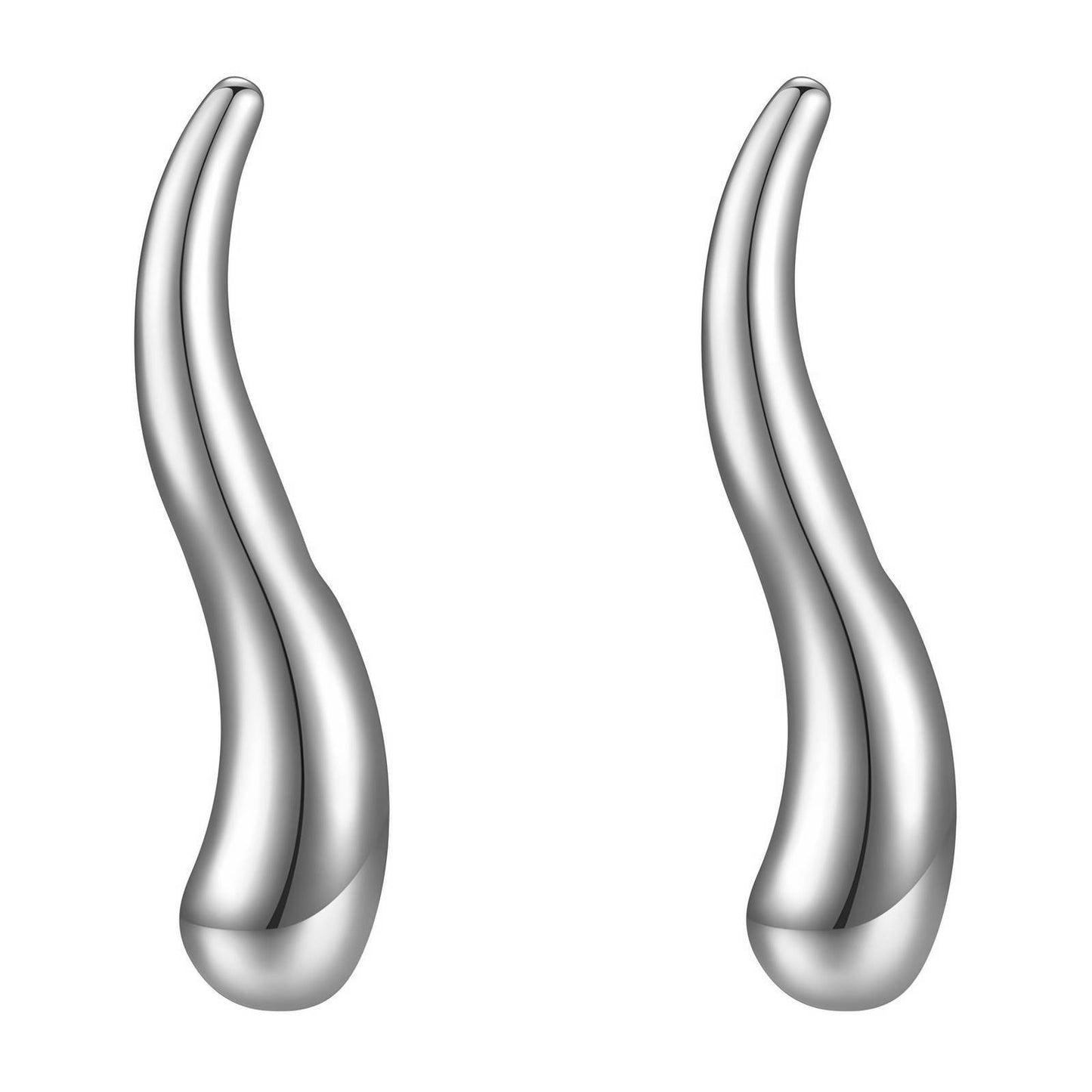 Earrings, 18K Gold Plated Steel