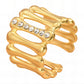 Finger Ring, 18K Gold Plated Steel