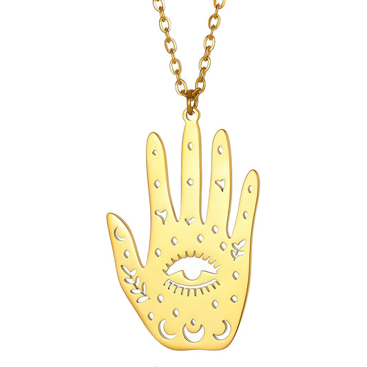 Astrology Necklace, 18K Gold Plated Steel