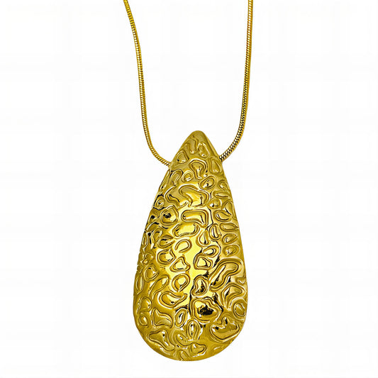 Necklace, 18K Gold Plated Steel