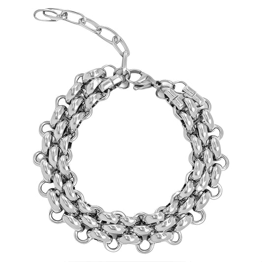 Bracelet, 18K Gold Plated Steel