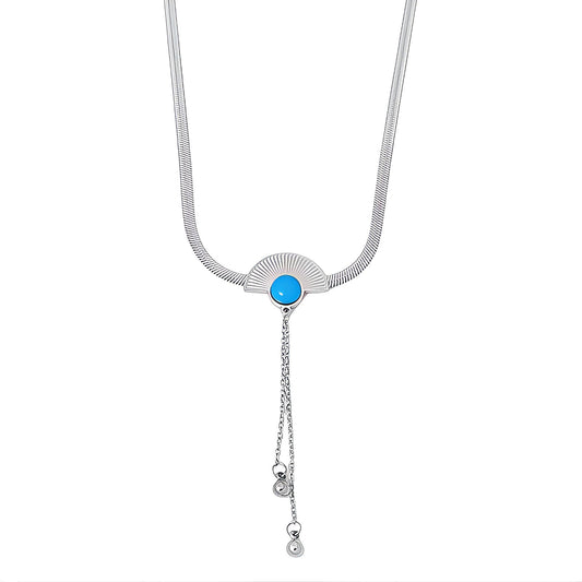Blow Necklace, 18K Gold Plated Steel
