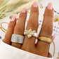 Bee Finger Ring, 18K Gold Plated Steel