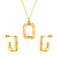 Fashion Square Hollow Special-shaped Jewelry Set